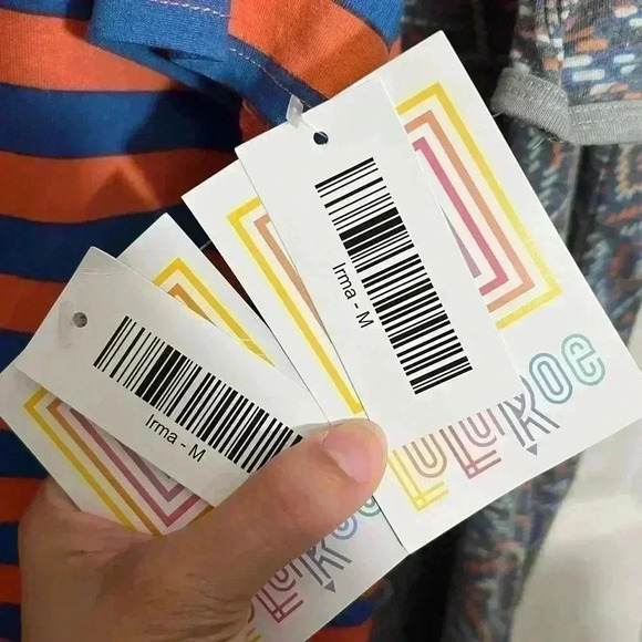 LulaRoe Irma Striped and Geometric Print Drop Sleeve Top Bundle | size medium - Picture 5 of 8